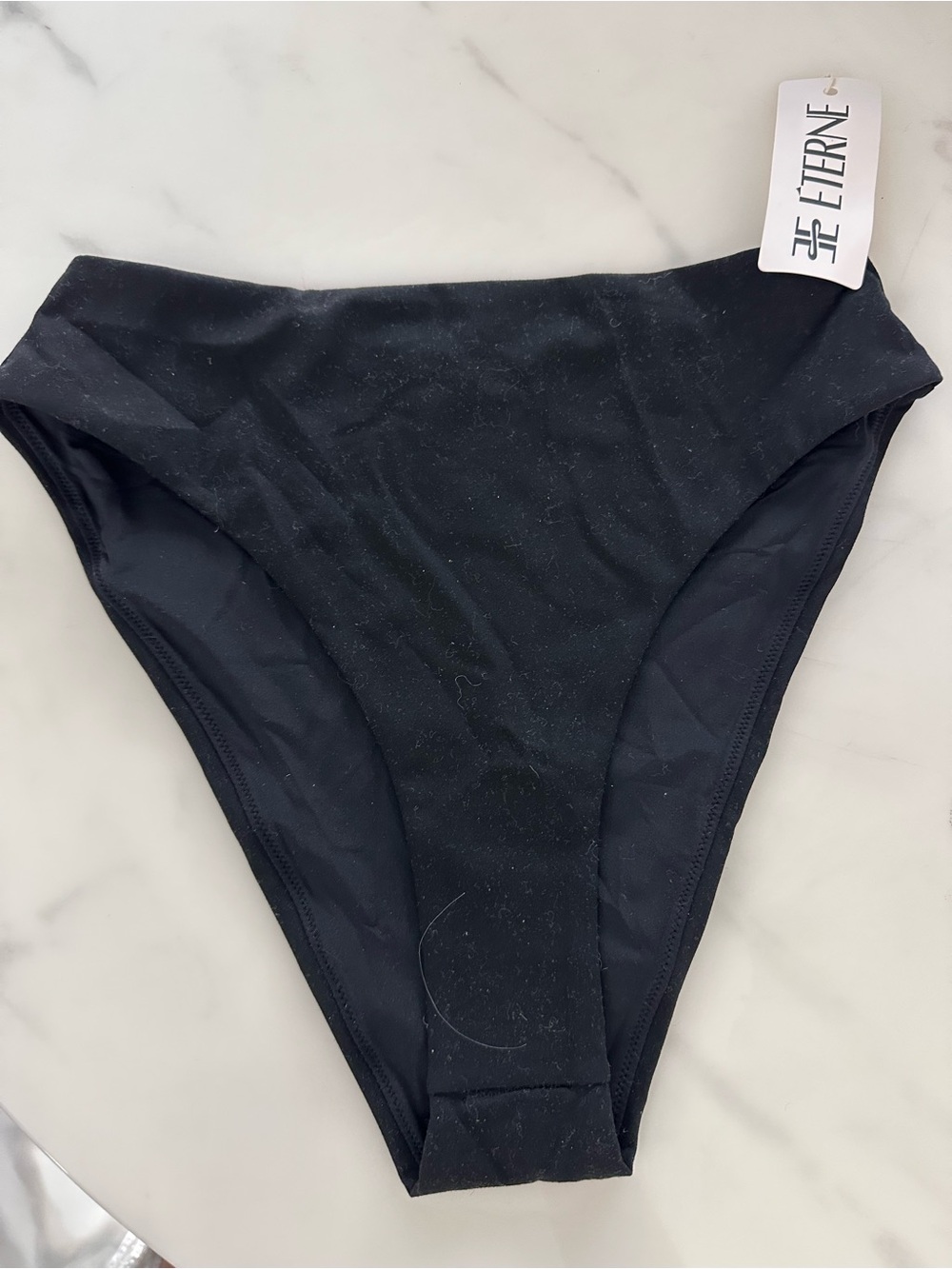 ÉTERNE Women’s Black High Cut Bikini Bottom Size S Small NWT